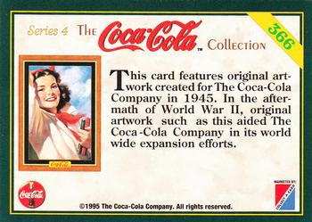 1995 Collect-A-Card Coca-Cola Collection Series 4 #366 Girl with books, 1945 Back