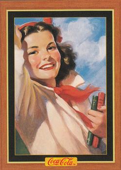 1995 Collect-A-Card Coca-Cola Collection Series 4 #366 Girl with books, 1945 Front