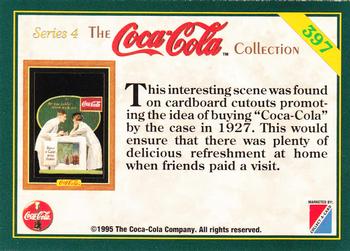 1995 Collect-A-Card Coca-Cola Collection Series 4 #397 Have a case sent home, 1927 Back