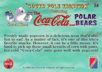 1996 Collect-A-Card Coca-Cola Polar Bears #24 Snack Time Back