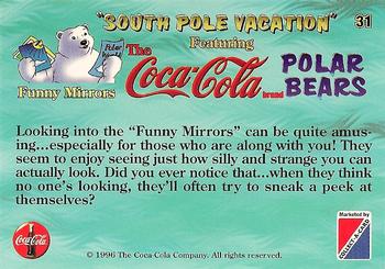 1996 Collect-A-Card Coca-Cola Polar Bears #31 Funny Mirrors Back