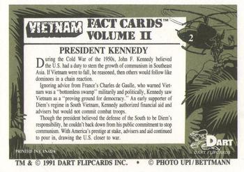 1991 Dart Vietnam Facts Volume II #2 President Kennedy Back