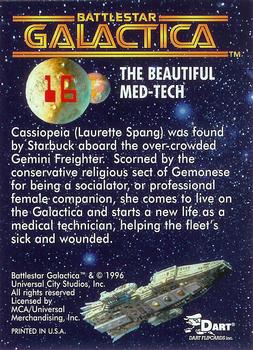 1996 Dart Battlestar Galactica #16 The Beautiful Med-Tech Back