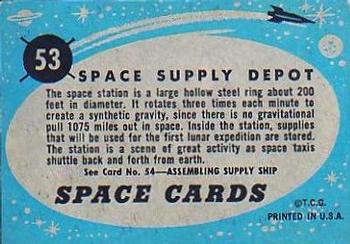 1957 Topps Space #53 Space Supply Depot Back
