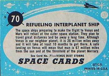 1957 Topps Space #70 Refueling Interplanet Ship Back