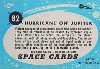 1957 Topps Space #82 Hurricane On Jupiter Back