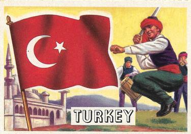 1956 Topps Flags of the World (R714-5) #7 Turkey Front