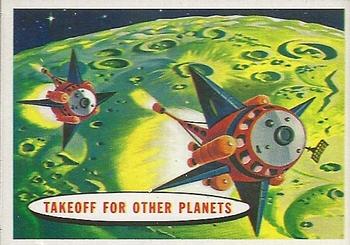 1968 Topps Target Moon (Salmon Backs) #69 Takeoff for Other Planets Front