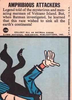 1966 Topps Batman Series B (Blue Bat Logo, Puzzle Back) #10B Amphibious Attackers Back