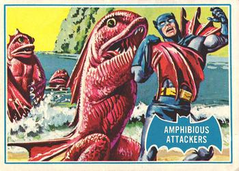 1966 Topps Batman Series B (Blue Bat Logo, Puzzle Back) #10B Amphibious Attackers Front