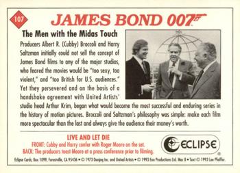 1993 Eclipse James Bond Series 2 #107 The Men with the Midas Touch Back