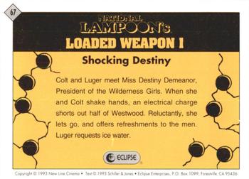 1993 Eclipse Loaded Weapon 1 #67 Shocking Destiny Back
