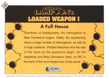 1993 Eclipse Loaded Weapon 1 #71 A Full House Back