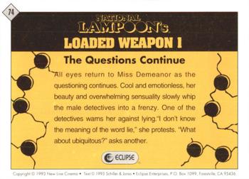 1993 Eclipse Loaded Weapon 1 #74 The Questions Continue Back