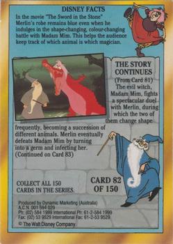 1993 Dynamic Disney Classics #82 The battle between Madam Mim and Merlin Back