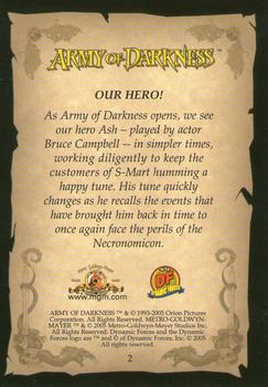 2005 Dynamic Forces Army of Darkness #2 Our Hero! Back