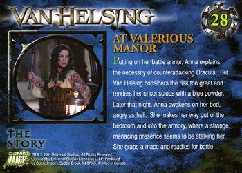 2004 Comic Images Van Helsing #28 At Valerious Manor Back