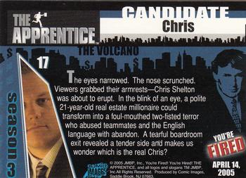 2005 Comic Images The Apprentice #17 Chris Back