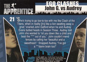 2005 Comic Images The Apprentice #21 John G. vs Audrey Back