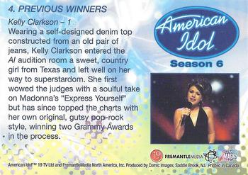 2007 Comic Images American Idol Season 6 #4 Kelly Clarkson - 1 Back