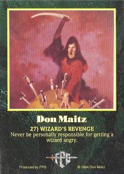 1994 FPG Don Maitz #27 Wizard's Revenge Back