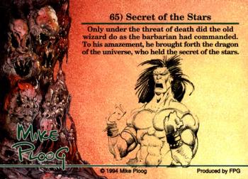1994 FPG Mike Ploog #65 Secret of the Stars Back