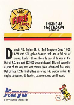 1991 Kayo Fire Engines #33 Engine 48, Detroit, MI Back