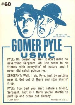 1965 Fleer Gomer Pyle #60 What'd you say, Sergeant? I'm surrounded by what k Back