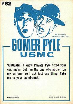 1965 Fleer Gomer Pyle #62 Miss, this little two-seater was made for you and Back