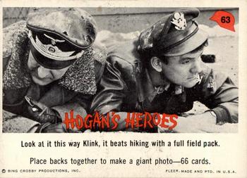 1965 Fleer Hogan's Heroes #63 Look at it this way Klink, it beats hiking with a full field pack. Front