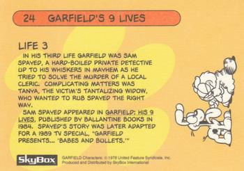 1992 SkyBox Garfield Premier Edition #24 Sam Spayed Back