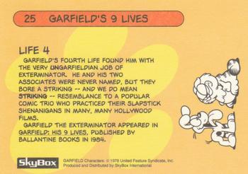 1992 SkyBox Garfield Premier Edition #25 The Exterminator Back