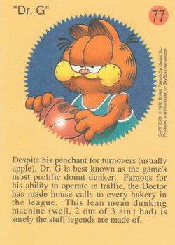 1992 SkyBox Garfield Premier Edition #77 Gorge McJam Back