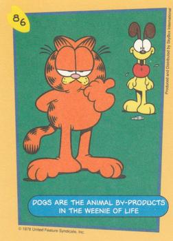1992 SkyBox Garfield Premier Edition #86 It's Hard To Be Serious When You're Naked Back