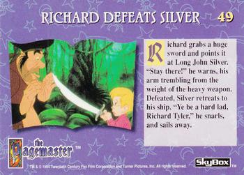 1994 Skybox Pagemaster #49 Richard Defeats Silver Back