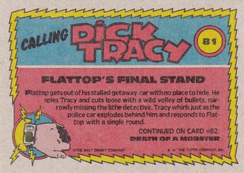 1990 Topps Dick Tracy Movie #81 Flattop's Final Stand Back