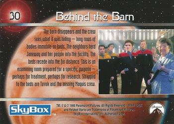 1995 SkyBox Star Trek: Voyager Season One Series One #30 Behind the Barn Back