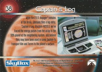 1995 SkyBox Star Trek: Voyager Season One Series One #38 Captain's Log Back