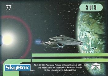 1995 SkyBox Star Trek: Voyager Season One Series One #77 Mural Card 5 of 9 Back