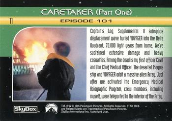 1995 SkyBox Star Trek: Voyager Season One Series Two #11 Caretaker (Part One) Back