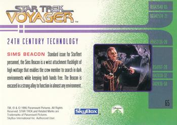 1995 SkyBox Star Trek: Voyager Season One Series Two #65 Sims Beacon Back