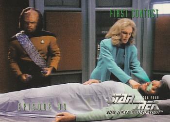 1996 SkyBox Star Trek: The Next Generation Season 4 #366 First Contact Front
