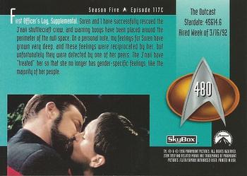 1996 SkyBox Star Trek: The Next Generation Season 5 #480 The Outcast Back