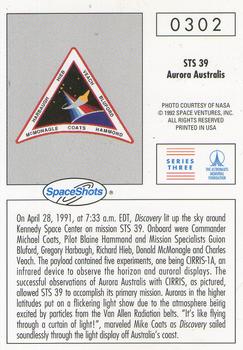 1990-92 Space Ventures Space Shots #0302 STS 39 - Aurora Australis Back