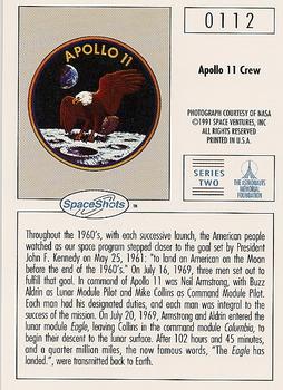 1990-92 Space Ventures Space Shots #0112 Apollo 11 Crew Back