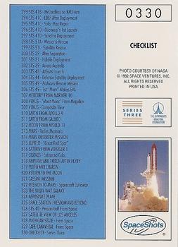 1990-92 Space Ventures Space Shots #0330 Checklist: 0221-0330 Back