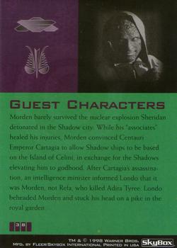 1998 Fleer Babylon 5 Season 4 #38 Morden Back