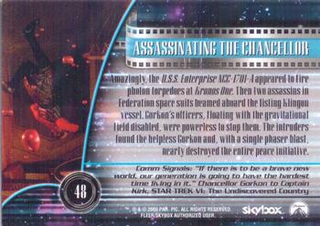 2000 SkyBox Star Trek Cinema 2000 #48 Assassinating the Chancellor Back