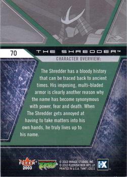 2003 Fleer Teenage Mutant Ninja Turtles #70 The Shredder Back