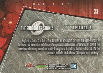 2003 Fleer Teenage Mutant Ninja Turtles 2: The Shredder Strikes #33 Raphael Back